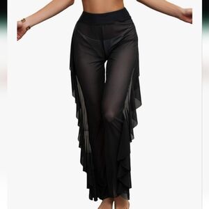 Sheer Ruffle Pants Whimsigoth Dark Fairy Festival Goth Witchy Dollskill